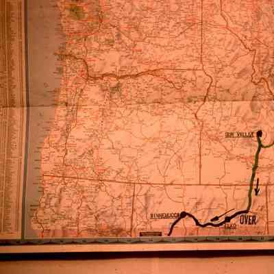 1972 Transcontinental Reliability Tour - map of the outbound northwestern leg of the trip