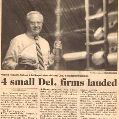 Crowell Tape awarded national small business award