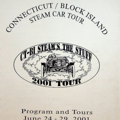 2001 Steam Car Tour tour book cover