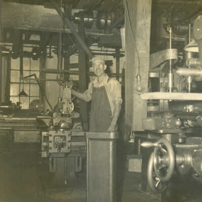 Harry Ford in the Crowell Tape Company machine shop