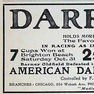 1903 advertisement for Darracq Automobile