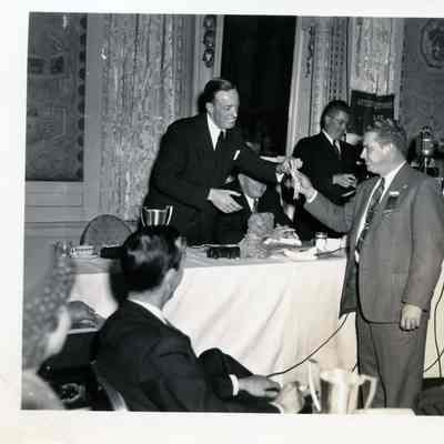 1949 Glidden Tour - awards ceremony with Walter Man