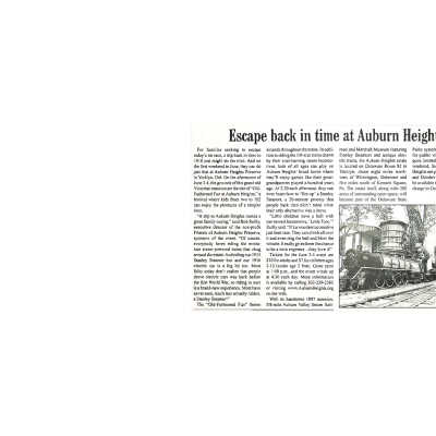 2006 - article in the Chester County Press regarding Auburn Heights