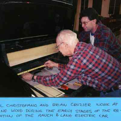 2001 - Emil Christofano and Brian Crozier restoring the Rauch & Lang electric car