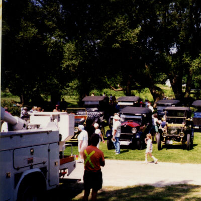 1998 Steam Car Tour (Waterloo, ONT) - line-up of cars