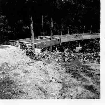 Partially built trestle, 1960