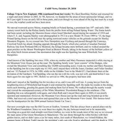 2018 10-29 Weekly News
