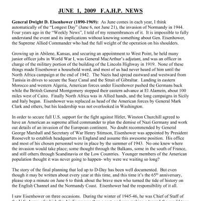 2009 06-01 Weekly News