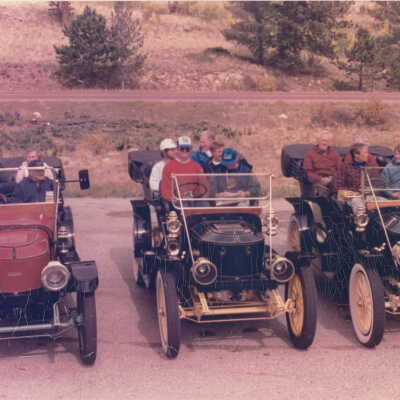 1998 Steam Car Tour - Thomas C Marshall, Jr and Ruth Pierson Marshall in the 1912 Stanley Model 87 in San Juan Circle, CO