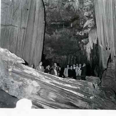 1949 Glidden Tour - tour attendees visiting the Luray Caverns (VA)