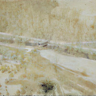 Nelson Aerials - HB DuPont's covered bridge over Red Clay Creek below Ashland, DE (color corrected)