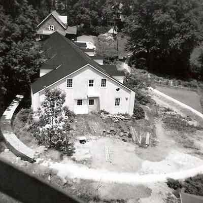 Roadbed layout seen from atop the water tower, 1960