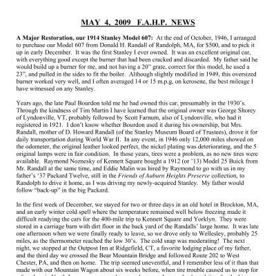 2009 05-04 Weekly News