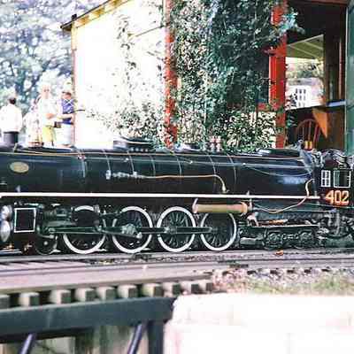 Engine 402 near West Yorklyn station at Magic Age of Steam, 1973