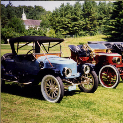 1998 Steam Car Tour (Waterloo, ONT) - line-up of cars
