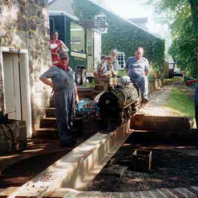 2004 - volunteers preparing the locomotives for the May event