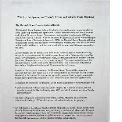 2004 - early mission statement of the Steam Team and FAH