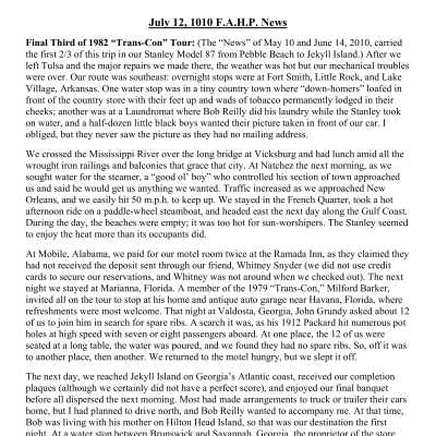 2010 07-12 Weekly News