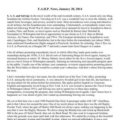 2014 01-20 Weekly News