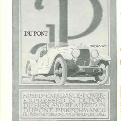 1920 advertisement for DuPont Motors