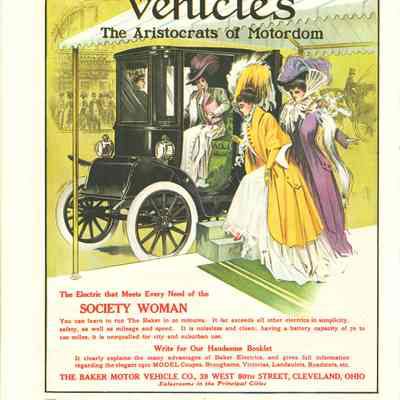 1909 advertisement for Baker Electric