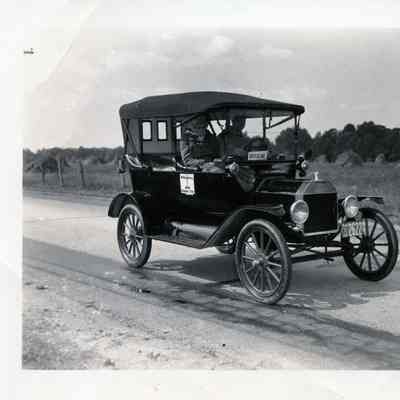 1949 Glidden Tour - Les Henry and passenger in a 1915 Ford