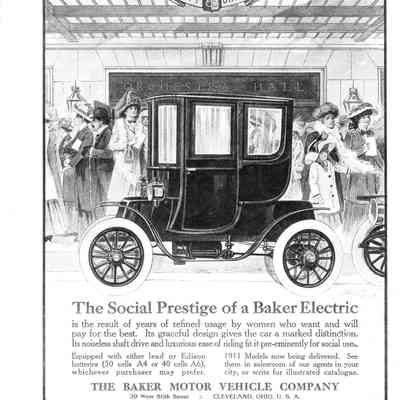 1910 advertisement for Baker Electrics