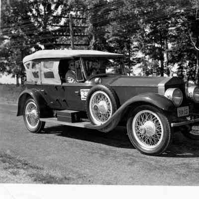 1949 Glidden Tour - John Riggs and passenger in a 1923 Rolls Royce