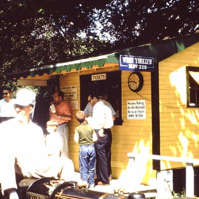 Passengers waiting to depart the West Yorklyn station, 1963