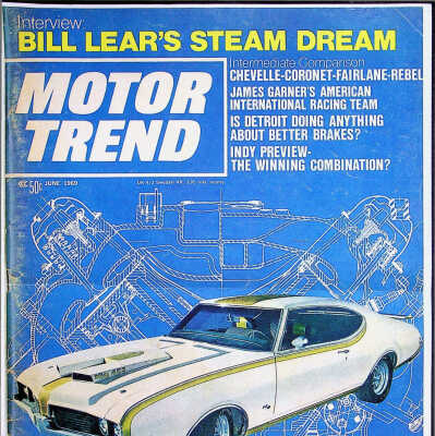 1969 clipping from "Motor Trend" magazine about Don Bourdon's 1911 Stanley Mountain Wagon