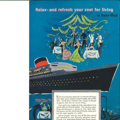 French Lines advertisement in National Geographic