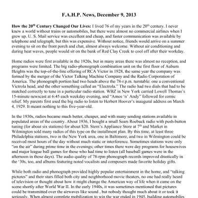 2013 12-09 Weekly News