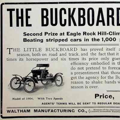 1903 advertisement for Buckboard
