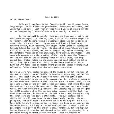 2006 06-05 Weekly News