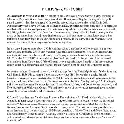 2013 05-27 Weekly News