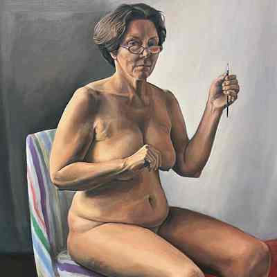 Self-Portrait at 60 (Tribute to Alice Neel)