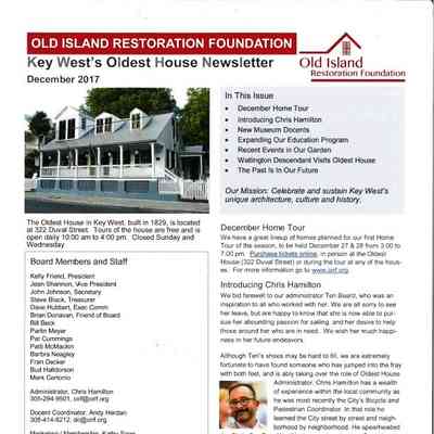 OIRF Newsletter Dec 2017