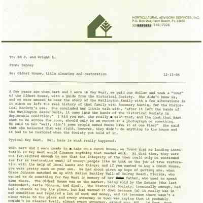 Dabney Moore Letter #2