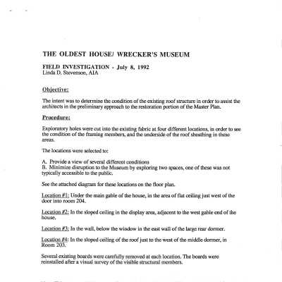 1992 Field Investigation