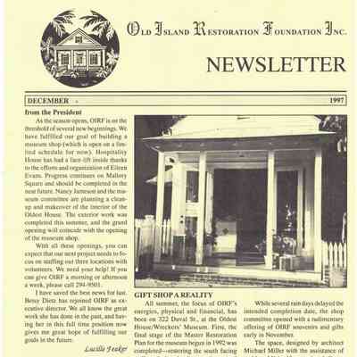 OIRF Dec 1997 Newsletter