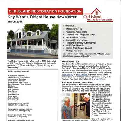 OIRF NLetter March 2018