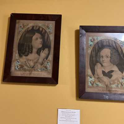 Pair of E.C. Kellogg Lithograghs of Boy and Girl