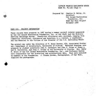 1966 Architectural Evaluation