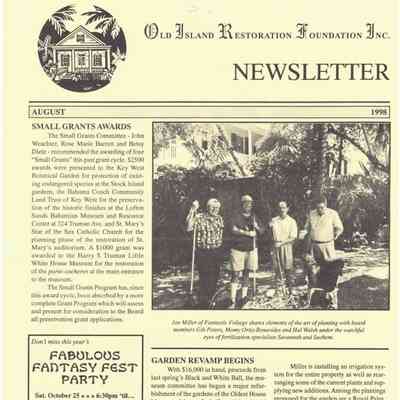 OIRF August 1998 Newsletter