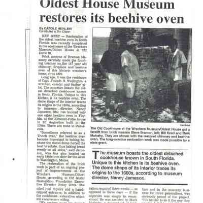 Restoration of Beehive Oven