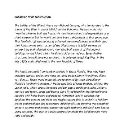 House Build Description