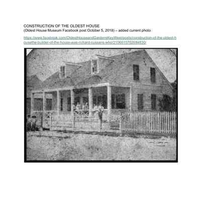Construction of the Oldest House 2018