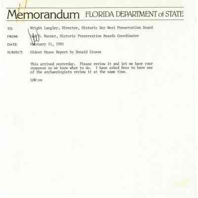 Revised Test Excavation Report 2/11/81