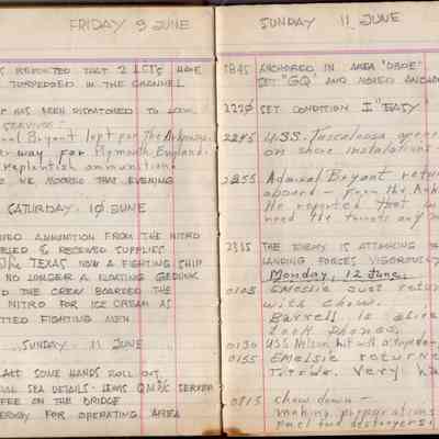 0350 on June 9 to 0715 on June 12