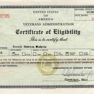 Certificate of Eligibility